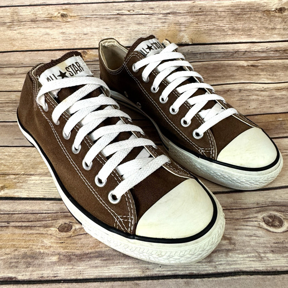 Converse Chuck Taylor All Star Unisex Brown Low Top Shoes Men 9 Women 11 Sneaker - Picture 1 of 9